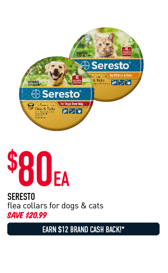 SERESTO flea collars for dogs & cats $80ea